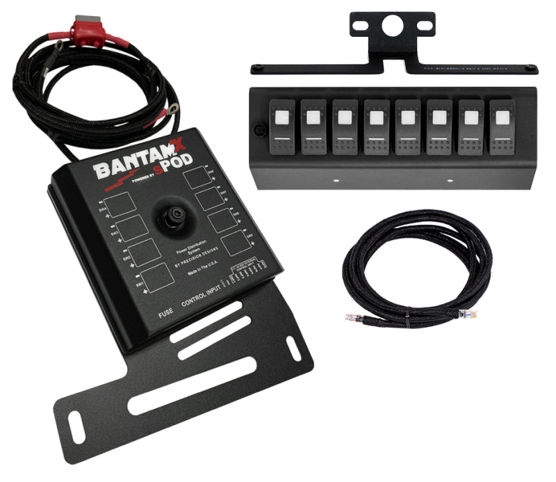 sPOD 07-08 Jeep Wrangler JK BantamX w/Green LED Switch Panel