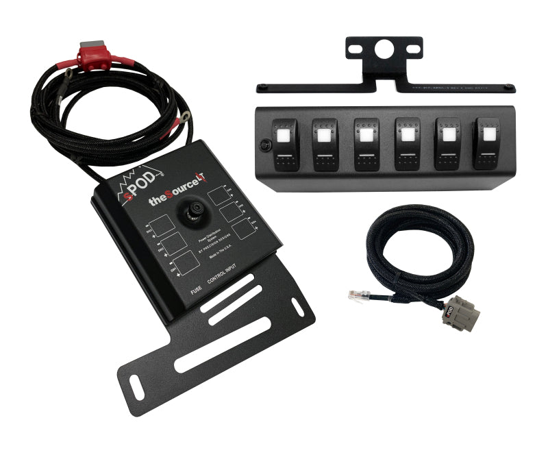 sPOD 07-08 Jeep Wrangler JK SourceLT w/Blue LED Switch Panel